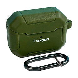 Чехол (накладка) Apple AirPods Pro, Spigen Leather Armor Carabin, Зеленый