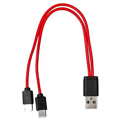 USB кабель Soshine, Type-C, 0.2 м., Червоний