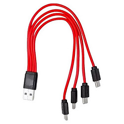 USB кабель Soshine, Type-C, 0.2 м., Красный