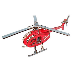 Конструктор-пазл 3D деревянный вертолет 36 элементов