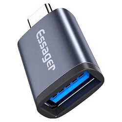 Адаптер Essager Soray EZJAC-SRA0G, Type-C, USB, Сірий