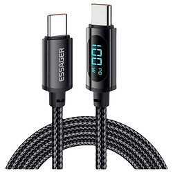 USB кабель Essager Enjoy EXCTT1-XY01-P, Type-C, 1.0 м., Чорний
