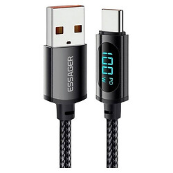 USB кабель Essager Enjoy EXCT-XY01-P, Type-C, 1.0 м., Чорний