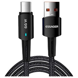 USB кабель Essager Sunset, Type-C, 0.5 м., Черный