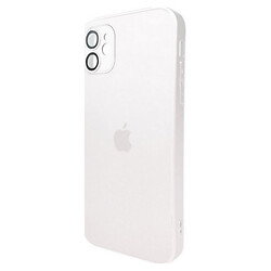 Чехол (накладка) Apple iPhone 11, AG-Glass Matt Frame Color Logo, Pearly White, Белый