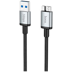 USB кабель Hoco US10, Micro-B, 0.5 м., Чорний