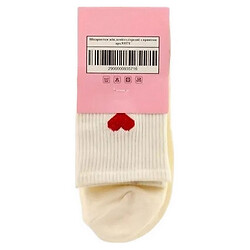 Шкарпетки жіночі демісезонні середні з принтом Серце