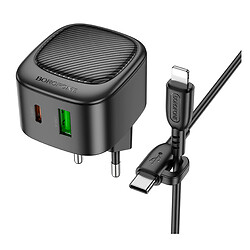 СЗУ Borofone BAS22A Fortune Apple iPhone SE 2022 / iPhone 14 Pro Max / iPhone 14 Plus / iPhone 14 Pro / iPhone 14 / iPhone 13 Pro / iPhone 13 Mini / iPhone 13 / iPhone 13 Pro Max / iPhone 12 Mini / iPhone 12 Pro Max, С кабелем, Lightning, Черный