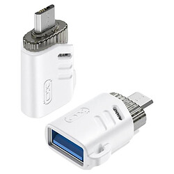 OTG XO NB256C, MicroUSB, USB, Белый