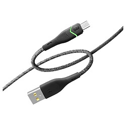 USB кабель Ridea RC-RL15 RGB Light, MicroUSB, 1.2 м., Чорний