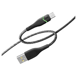 USB кабель Ridea RC-RL15 RGB Light, Type-C, 1.2 м., Чорний