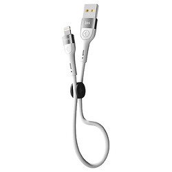 USB кабель Ridea RC-XS51 X-Silicone Apple iPhone SE 2022 / iPhone 14 Pro Max / iPhone 14 Plus / iPhone 14 Pro / iPhone 14 / iPhone 13 Pro / iPhone 13 Mini / iPhone 13 / iPhone 13 Pro Max / iPhone 12 Mini / iPhone 12 Pro Max, Lightning, 0.25 м., Белый