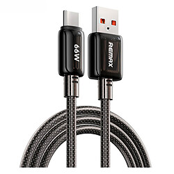 USB кабель Remax RC-C025 Icy, Type-C, 1.2 м., Чорний