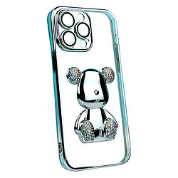 Чохол (накладка) Apple iPhone 13 Pro, Bear Gradient Diamond, Срібний