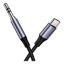 AUX кабель Remax RC-C015a Soundy, Type-C, 1.0 м., Сірий