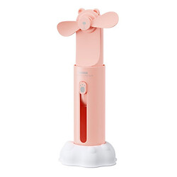Портативный вентилятор Remax F12 PRO Little Bear, Розовый