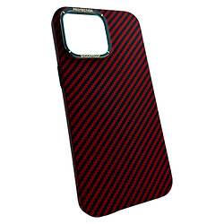Чехол (накладка) Apple iPhone 14, Carbon Shockproof, MagSafe, Бордовый
