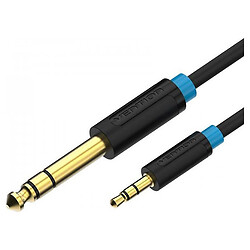 AUX кабель Vention BABBF, 1.0 м., 3.5 мм., 6.35 мм., Черный
