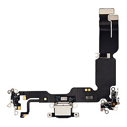 Шлейф Apple iPhone 15 Plus, З роз'ємом на зарядку, Чорний