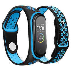 Ремінець Xiaomi Mi Band 5 / Mi Band 6, BeCover Nike, Black-Blue, Чорний