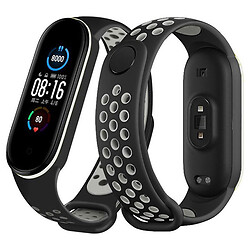 Ремінець Xiaomi Mi Band 5 / Mi Band 6, BeCover Nike, Black-Gray, Чорний