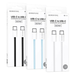USB кабель Borofone BX103, Type-C, 1.0 м., Черный - № 3
