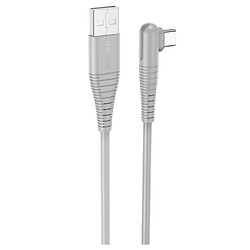USB кабель Borofone BX105 Corriente, Type-C, 1.0 м., Сірий