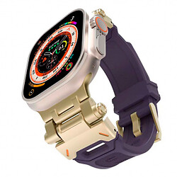 Ремешок Apple Watch 42 / Watch 44, Metal & Rubber, Elderbery, Фиолетовый