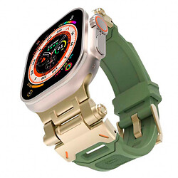 Ремешок Apple Watch 42 / Watch 44, Metal & Rubber, Зеленый