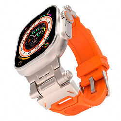 Ремешок Apple Watch 42 / Watch 44, Metal & Rubber, Оранжевый