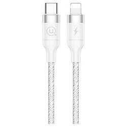 USB кабель Usams US-SJ350 Apple iPhone SE 2022 / iPhone 14 Pro Max / iPhone 14 Plus / iPhone 14 Pro / iPhone 14 / iPhone 12 Mini / iPhone 12 Pro Max / iPhone 12 Pro / iPhone 12 / iPhone SE 2020 / iPad PRO 9.7 2018, Lightning, 1.2 м., Білий
