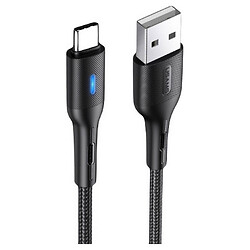 USB кабель Usams US-SJ460, Type-C, 1.2 м., Чорний