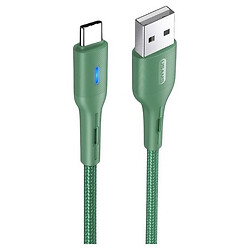 USB кабель Usams US-SJ460, Type-C, 1.2 м., Зелений