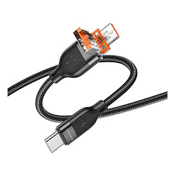 USB кабель Borofone BU45 Happy, Type-C, 1.2 м., Чорний