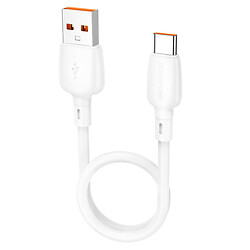 USB кабель Borofone BX93 Super Power, Type-C, 0.25 м., Белый