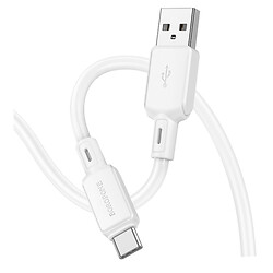 USB кабель Borofone BX94 Crystal, Type-C, 1.0 м., Белый