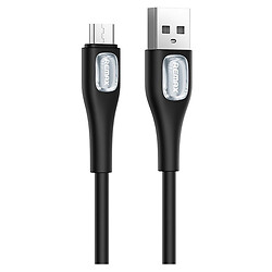 USB кабель Remax RC-C096 Crystal, MicroUSB, 1.0 м., Чорний