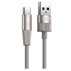 USB кабель Remax RC-C102 Infinity, Type-C, 1.2 м., Сірий