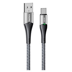 USB кабель Remax RC-C117 Intelyelec, Type-C, 1.2 м., Срібний