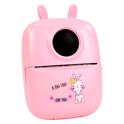 Портативный детский термопринтер Mini D7 Rabbit, Розовый