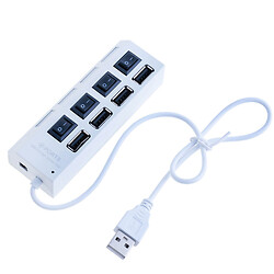 Концентратор USB 2.0 HUB 4 порти, білий, Білий