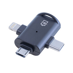 Переходник OTG USB2.0 3в1 черный.