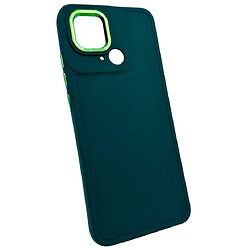 Чехол (накладка) Samsung A125 Galaxy A12 / M127 Galaxy M12, Colors Metal Style Frame, Темно-Зеленый, Зеленый