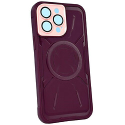Чехол (накладка) Apple iPhone 14, Cool Shield, MagSafe, Бордовый