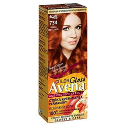 Крем-краска для волос стойкая Avena Gloss Color Тициан 734