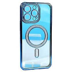 Чохол (накладка) Apple iPhone 13 Pro, Diamond Bling Case, MagSafe, Блакитний