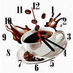 Часы-картина по номерам "Кофе", 30х30 см
