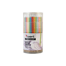 Карандаш графитовый Axent, с резинкой, микс, Axent - № 2