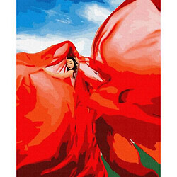 Картина за номерами "Жінка у червоному"