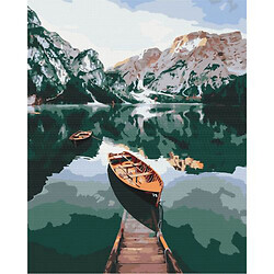 Картина по номерам "Лодка на зеркальном озере"